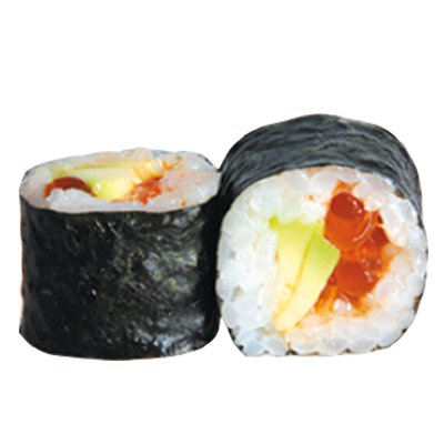 Maki ikura con aguacate