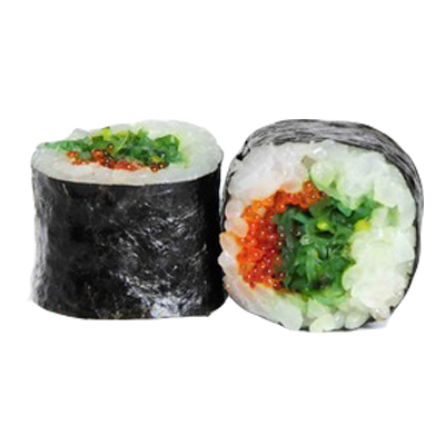 maki wakame con tobiko