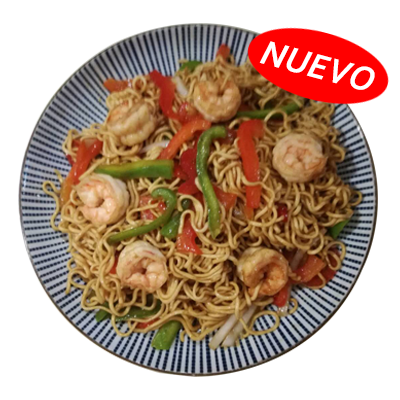 Yakisoba con Gambas