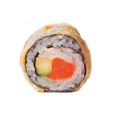 TEMPURIZADOS maki de salmón, queso  y aguacate.