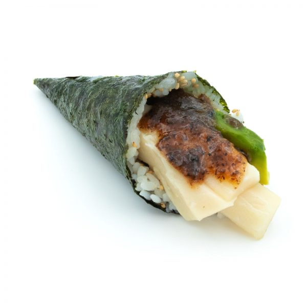 temaki pez mantequilla con cebollino y trufa