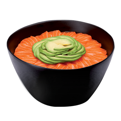 Chirashi salmon y aguacate