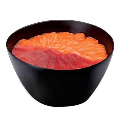 Chirashi mixto salmon y atun