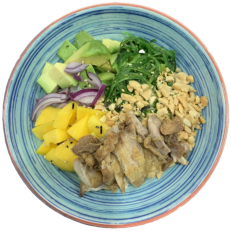 Poke pollo teriyaki