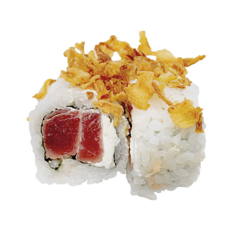 cheese atún flameado roll